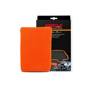 Marflo – outils d'entretien de voiture, gant d'argile magique, mitaine Orange en microfibre, nettoyeur de détails automobiles, laveuse avec emballage de vente au détail