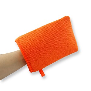 Marflo – outils d'entretien de voiture, gant d'argile magique, mitaine Orange en microfibre, nettoyeur de détails automobiles, laveuse avec emballage de vente au détail