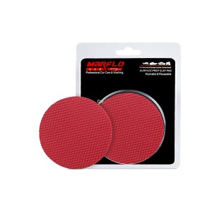 Almohadilla de arcilla mágica MARFLO de 80MM, almohadilla de esponja para pulir, cuidado automático, limpieza de lavado de coches con embalaje al por menor