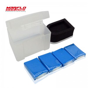 4pcs Magic clay bars With Sponge Applicator in pp box for Car Wash
