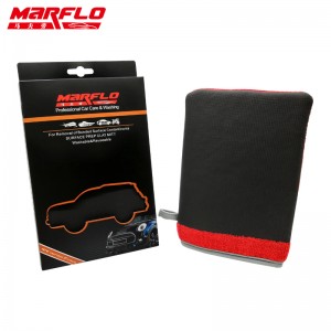 Rotes Auto-Reinigungs-Tonhandschuh-Pad, Mikrofaser-Tonriegel für die Autowäsche, Auto-Detaillierung, Tonriegel