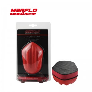 Red Pu Mouse apllicator with Magic Clay Pad Clay Bar Block Sponge Wax Tool Eraser