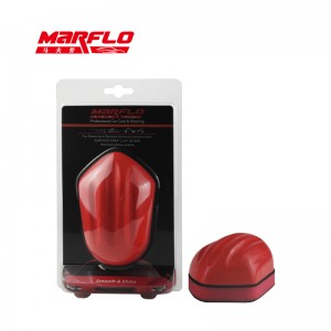 Red Pu Mouse apllicator พร้อม Magic Clay Pad Clay Bar Block ฟองน้ำขี้ผึ้งเครื่องมือยางลบ