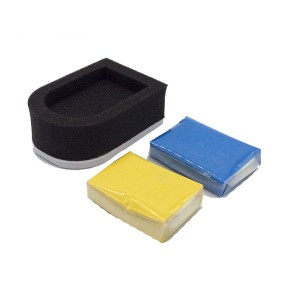 Marflo Magic Clay Bar 2 Stück mit Schwammapplikator Blau Gelb Auto Cleaning Detailing Mud von Brilliatech