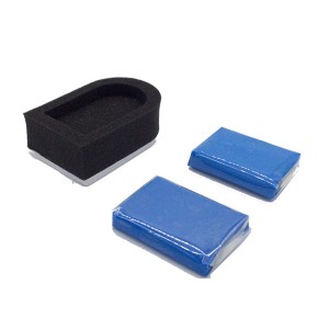 Marflo Magic Clay Bar 2 Stück mit Schwammapplikator Blau Gelb Auto Cleaning Detailing Mud von Brilliatech