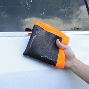 MARFLO myjnia samochodowa magiczna glinka wieszak na ręczniki ściereczka z mikrofibry pomarańczowa bez krawędzi pielęgnacja samochodu pasek z detalami czysta farba firmy Brilliatech
