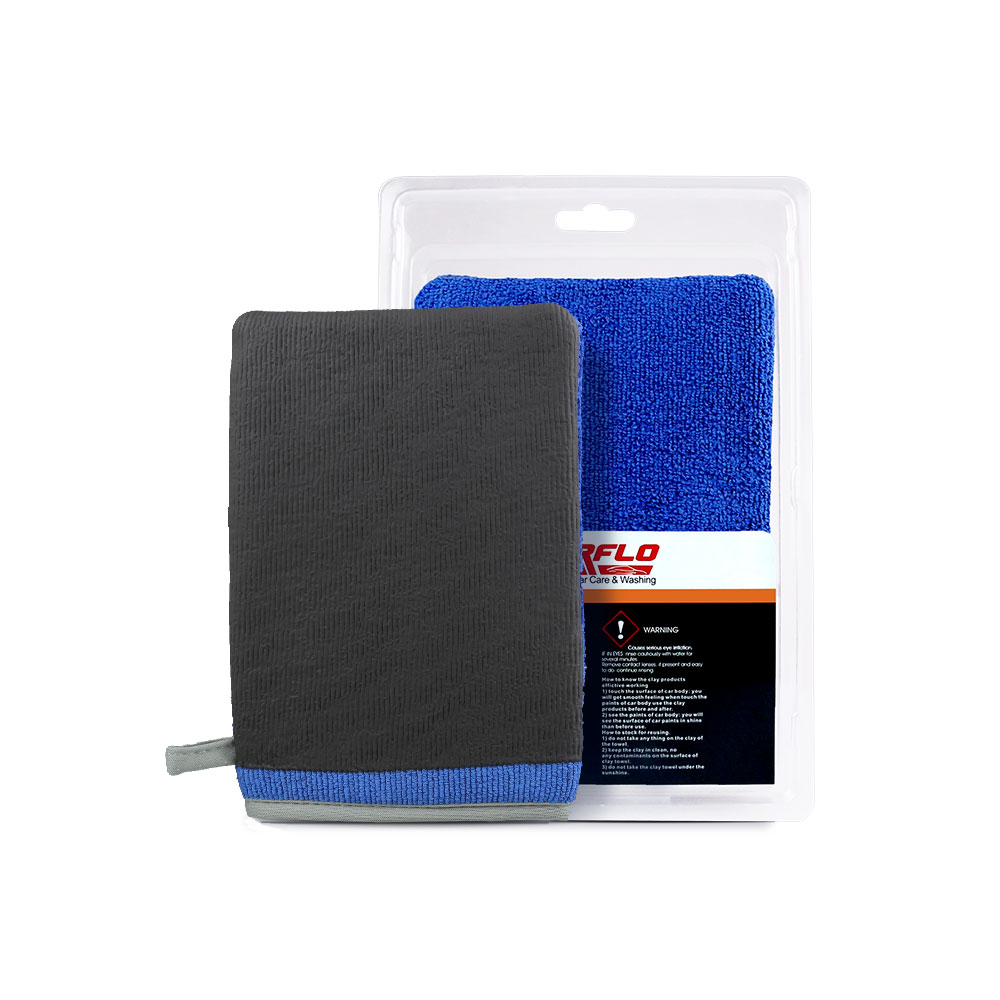 fine magic clay mitt in blue color with blister package BT-6016