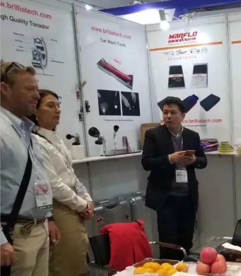 Brilliatech on Automechanika ShangHai for magic clay bar, clay mitt, clay towel, clay pads and tornadors, dry tornador