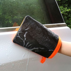 Marflo Car Care เครื่องมือบำรุงรักษา Magic Clay Glove Orange Mitt Microfiber Auto Detailing Cleaner Washer พร้อมบรรจุภัณฑ์ขายปลีก