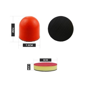 Car Hand Buffing Polishing Pad Kit With Handle